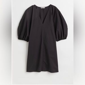 V-neck poplin dress